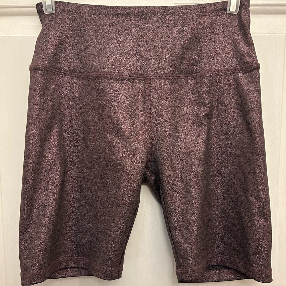 Forever 21 Women's Metallic Purple Bike Shorts